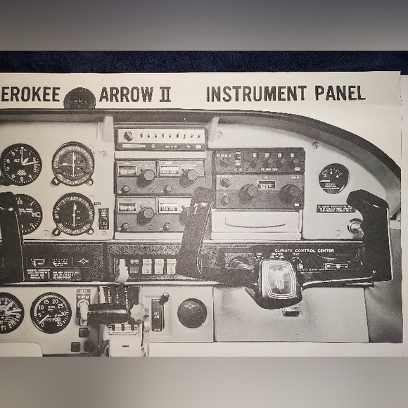 Piper Air Science Education Cherokee Arrow II Instrument Panel 18" x 24" Poster - Picture 4 of 6